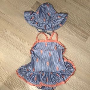Gymboree seahorse bikini w/hat